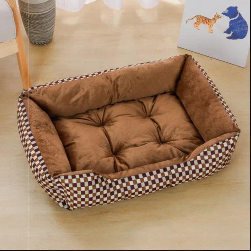 Plush Waterproof Pet Bed for All-Season Comfort