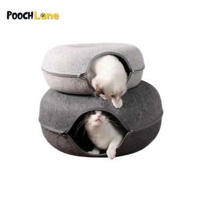 Dual-Layer Cat Cave Bed