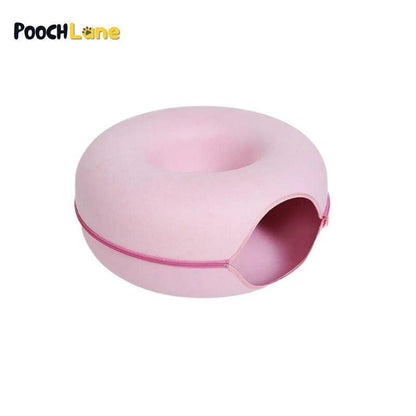 Dual-Layer Cat Cave Bed, Pink