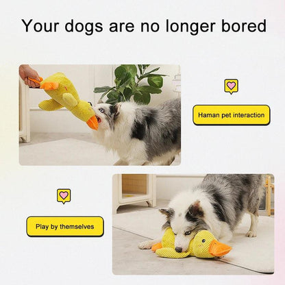 Duck-Shaped Quacking Dog Toy