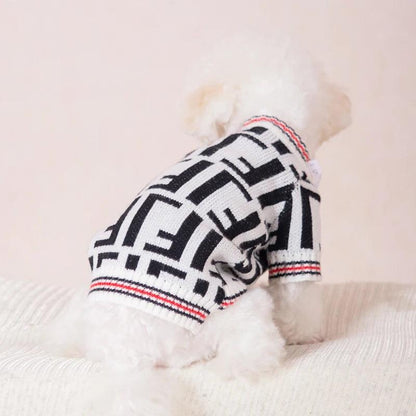 PawChic Designer Dog Cardigan White