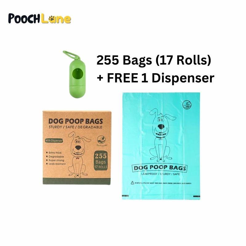 EcoPaws Biodegradable Dog Poop Bags - 17 Rolls