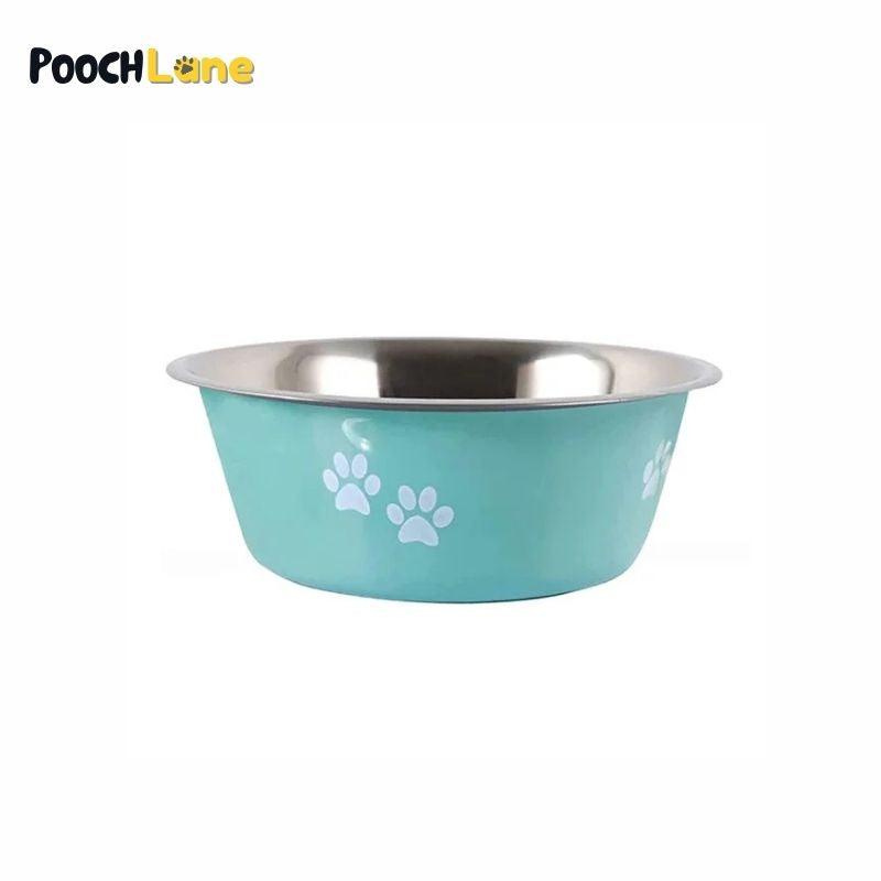 Premium Paw Print Non-Slip Dog Bowl