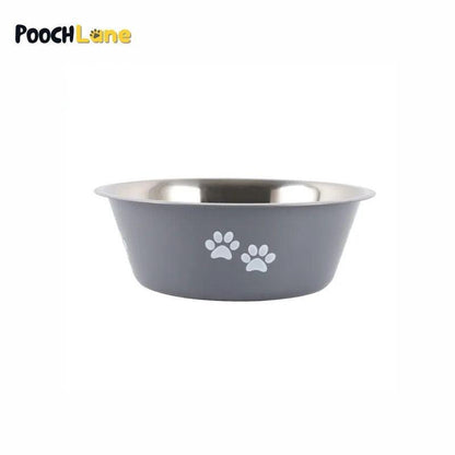 Premium Paw Print Non-Slip Dog Bowl